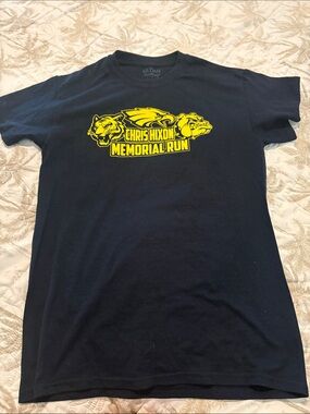 Gildan Navy Tee with Yellow Chris Hixon Memorial Run Logo